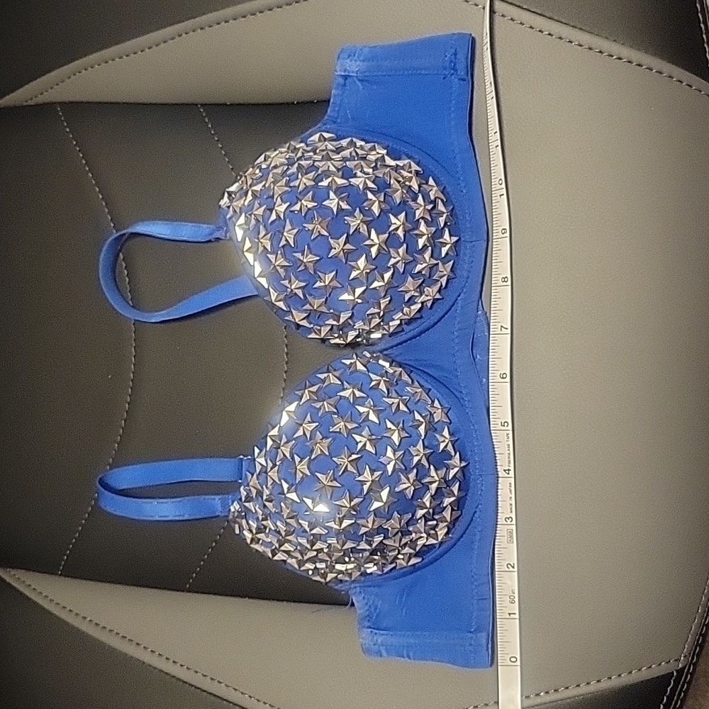 Festival bra - bedazzled with metal stars 🌟